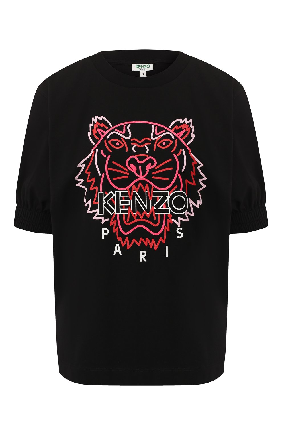 Хлопковая футболка KENZO черного цвета по цене 10450 руб., арт. 2TS7924YG, фото 1 Хлопковая футболка KENZO, арт. 2TS7924YG, фото 1