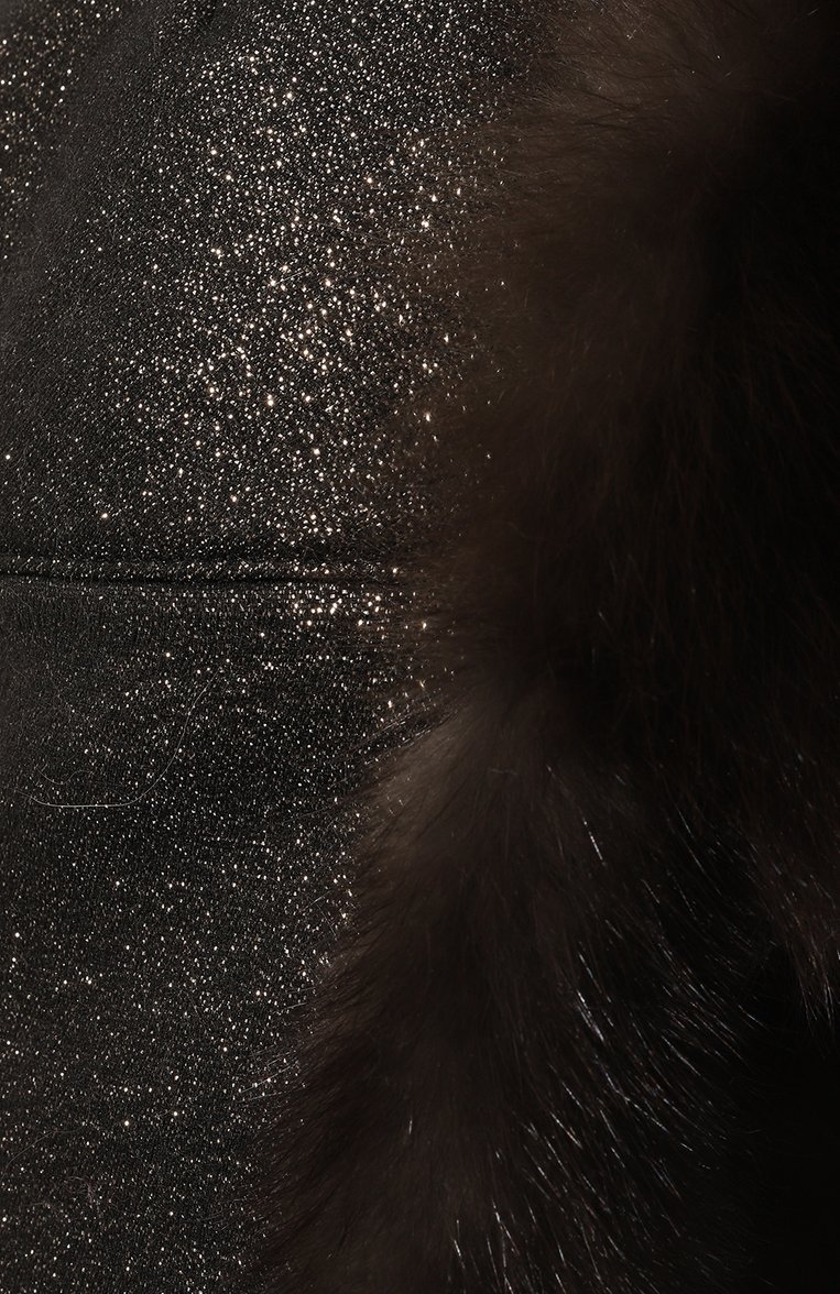 Женская шапка-ушанка из меха соболя BLACK SABLE черного цвета, арт. BS-005F8 | Фото 4 (Материал: Текстиль, Кашемир, Шерсть, Натуральный мех; Материал сплава: Проставлено; Нос: Не проставлено)