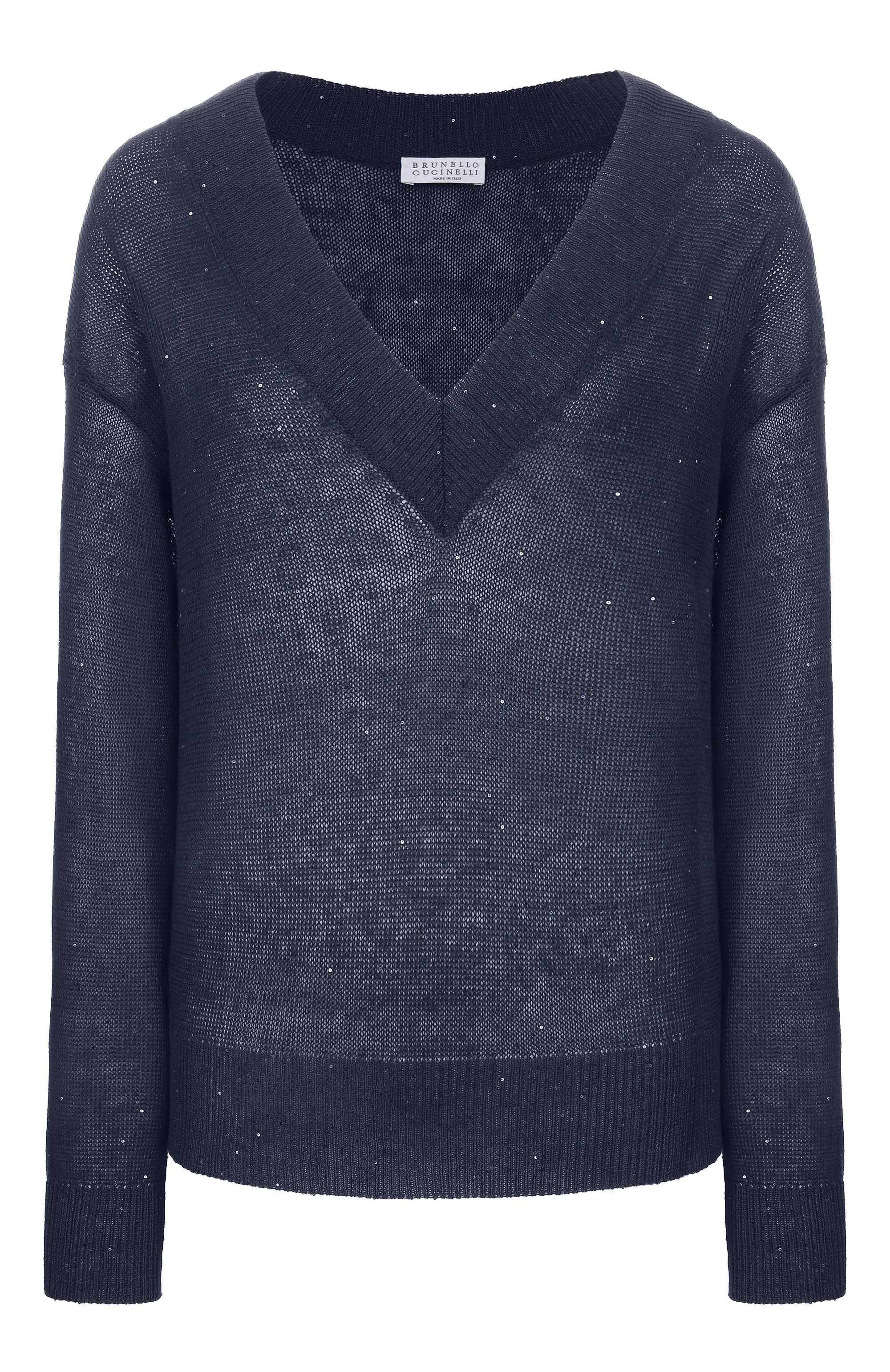 Пуловер изо льна и хлопка BRUNELLO CUCINELLI, арт. MDT746412, фото 1