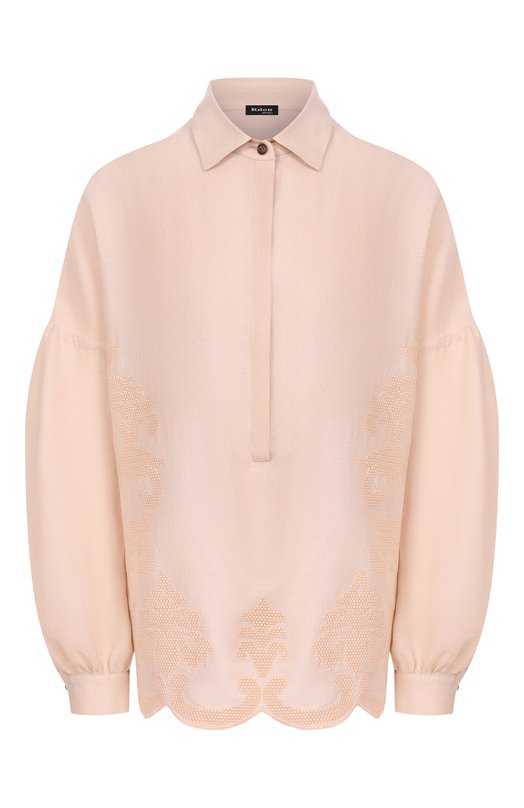 Хлопковая блузка Kiton D61445K0861G Кремовый D61445K0861G