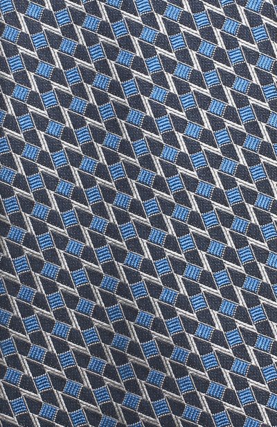 Шелковый галстук с узором LANVIN голубого цвета по цене 11950 руб., арт. 2100/TIE, фото 3 Шелковый галстук с узором LANVIN, арт. 2100/TIE, фото 3