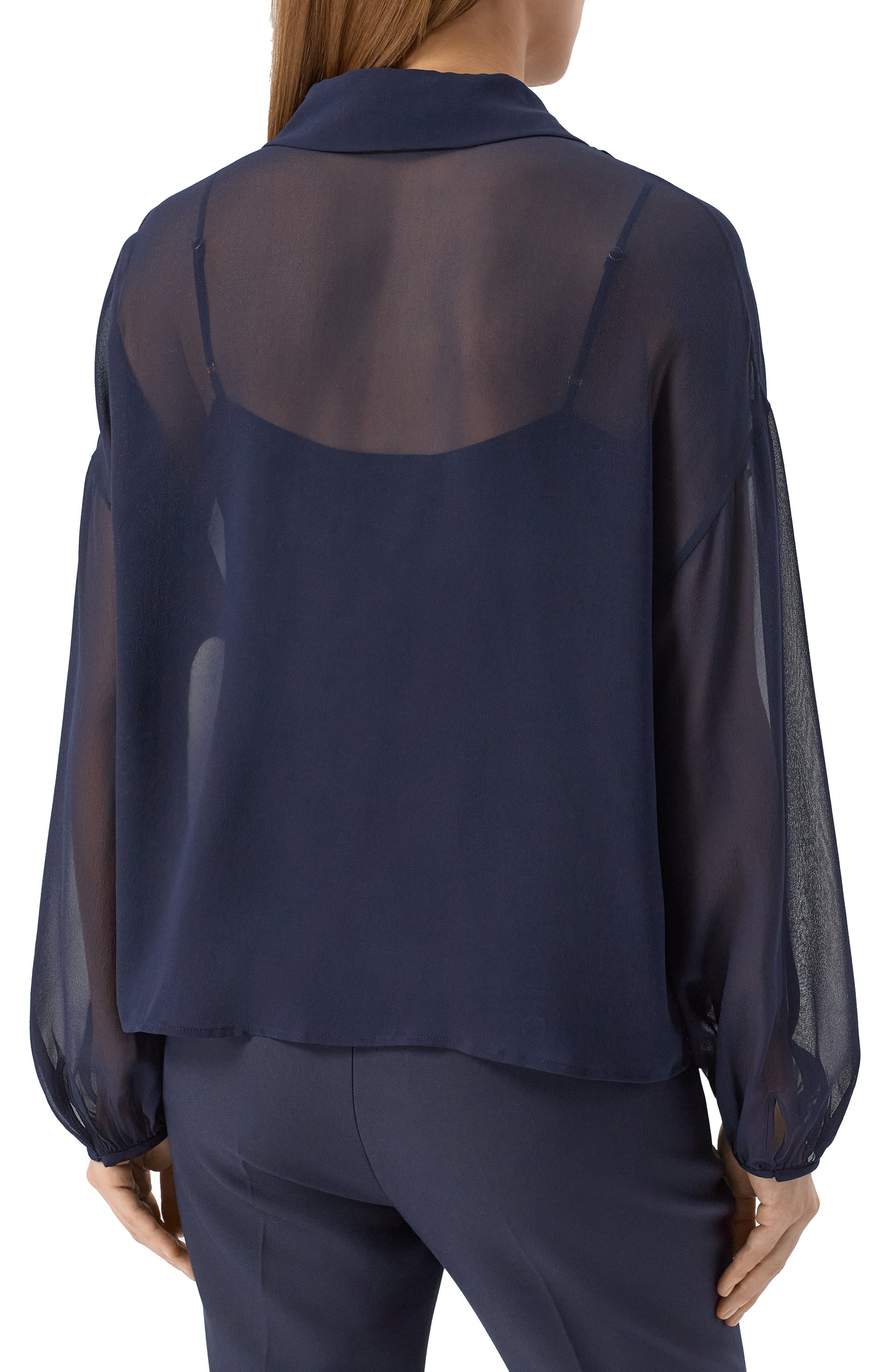 Шелковая блузка MAX MARA STUDIO, арт. VALDAI, фото 4