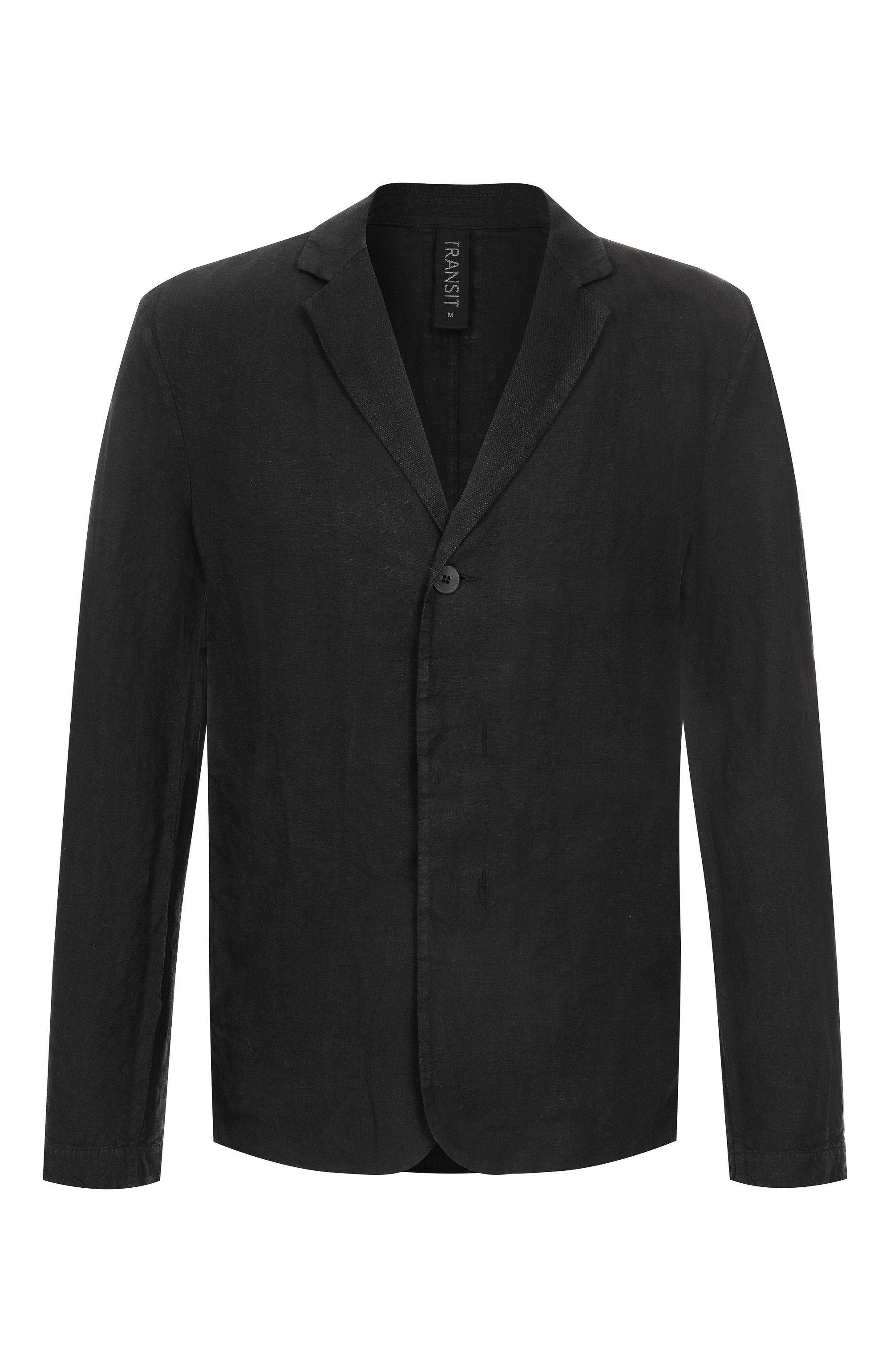 Льняной пиджак TRANSIT черного цвета по цене 69950 руб., арт. CFUTRZD134, фото 1 Льняной пиджак TRANSIT, арт. CFUTRZD134, фото 1