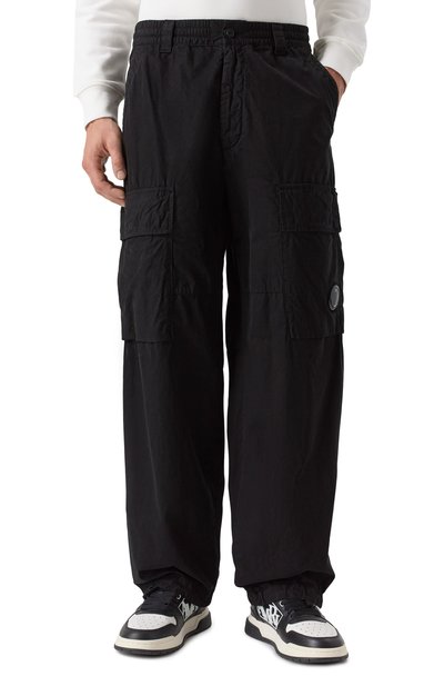Хлопковые брюки-карго C.P. COMPANY черного цвета по цене 42450 руб., арт. 19CMPA066A110324G, фото 3 Хлопковые брюки-карго C.P. COMPANY, арт. 19CMPA066A110324G, фото 3