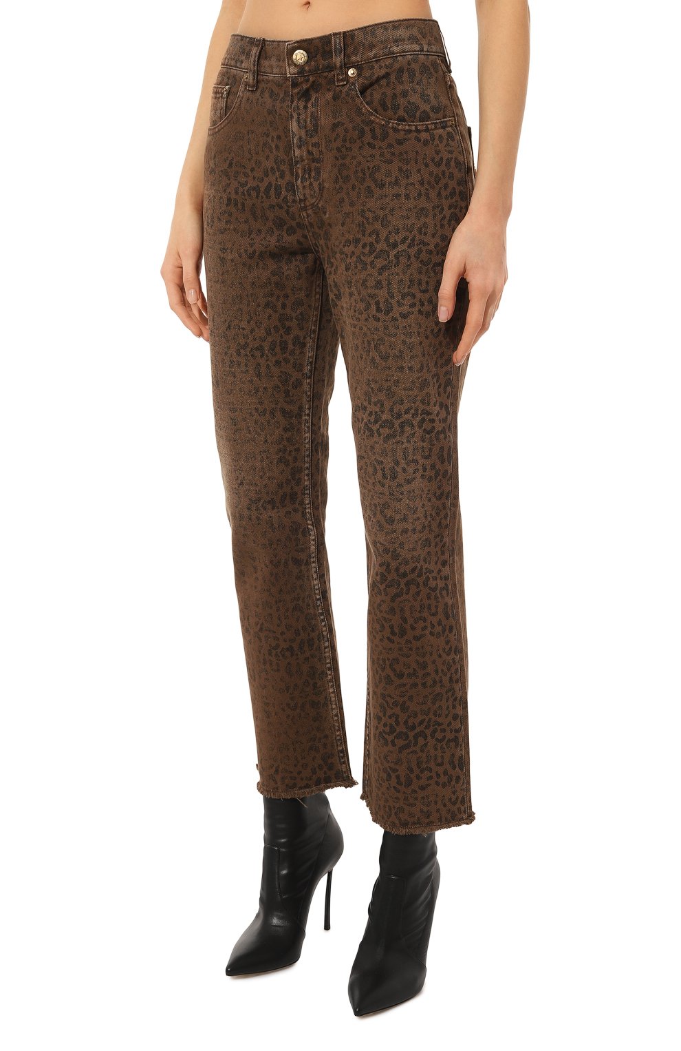 Джинсы GOLDEN GOOSE DELUXE BRAND леопардового цвета по цене 51550 руб., арт. GWP00843/P00062381325, фото 3 Джинсы GOLDEN GOOSE DELUXE BRAND, арт. GWP00843/P00062381325, фото 3