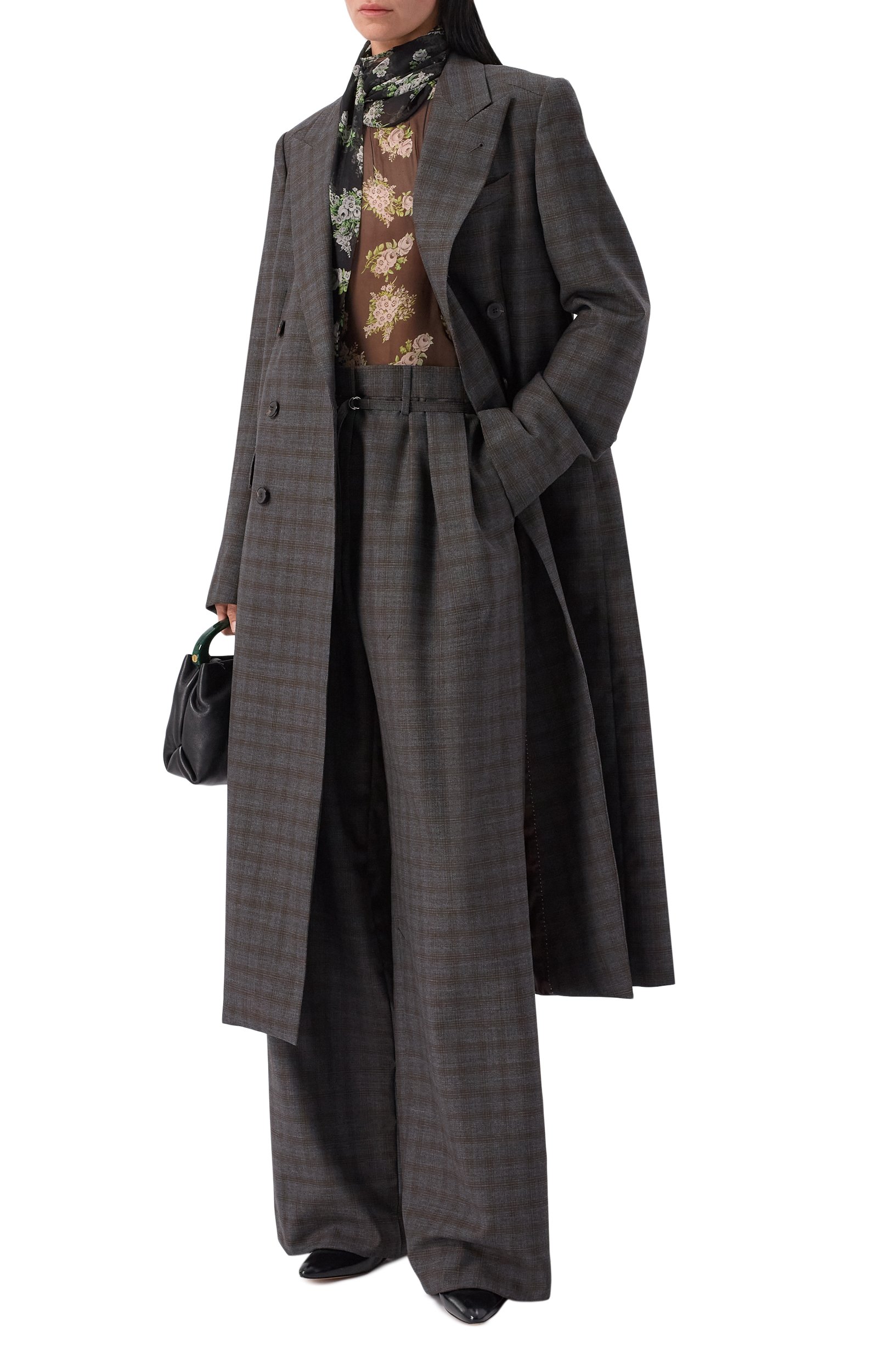 Шерстяное пальто DRIES VAN NOTEN серого цвета по цене 242500 руб., арт. 262-130201/4264, фото 2 Шерстяное пальто DRIES VAN NOTEN, арт. 262-130201/4264, фото 2