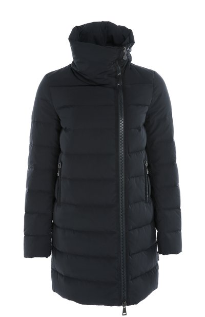 Женский стеганый пуховик с высоким воротником и косой молнией MONCLER, арт. B2-093-49379-00-54543