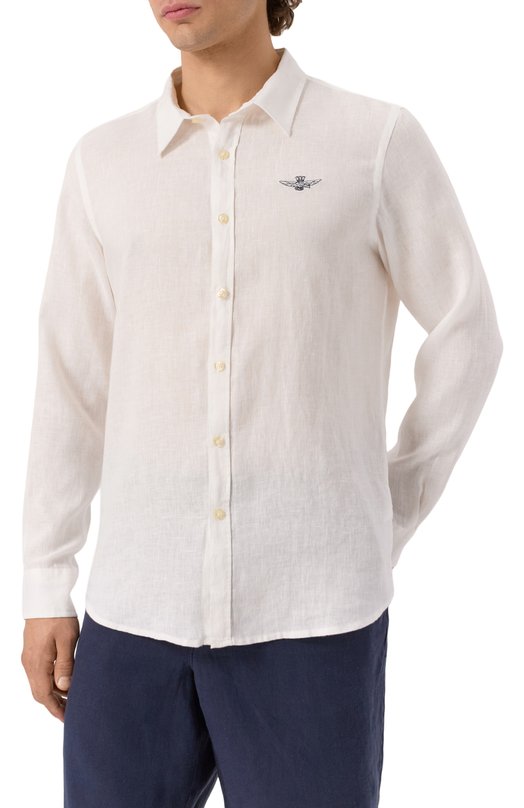 Льняная рубашка Aeronautica Militare CA1239CT3089 Белый  CA1239CT3089 Фото 3