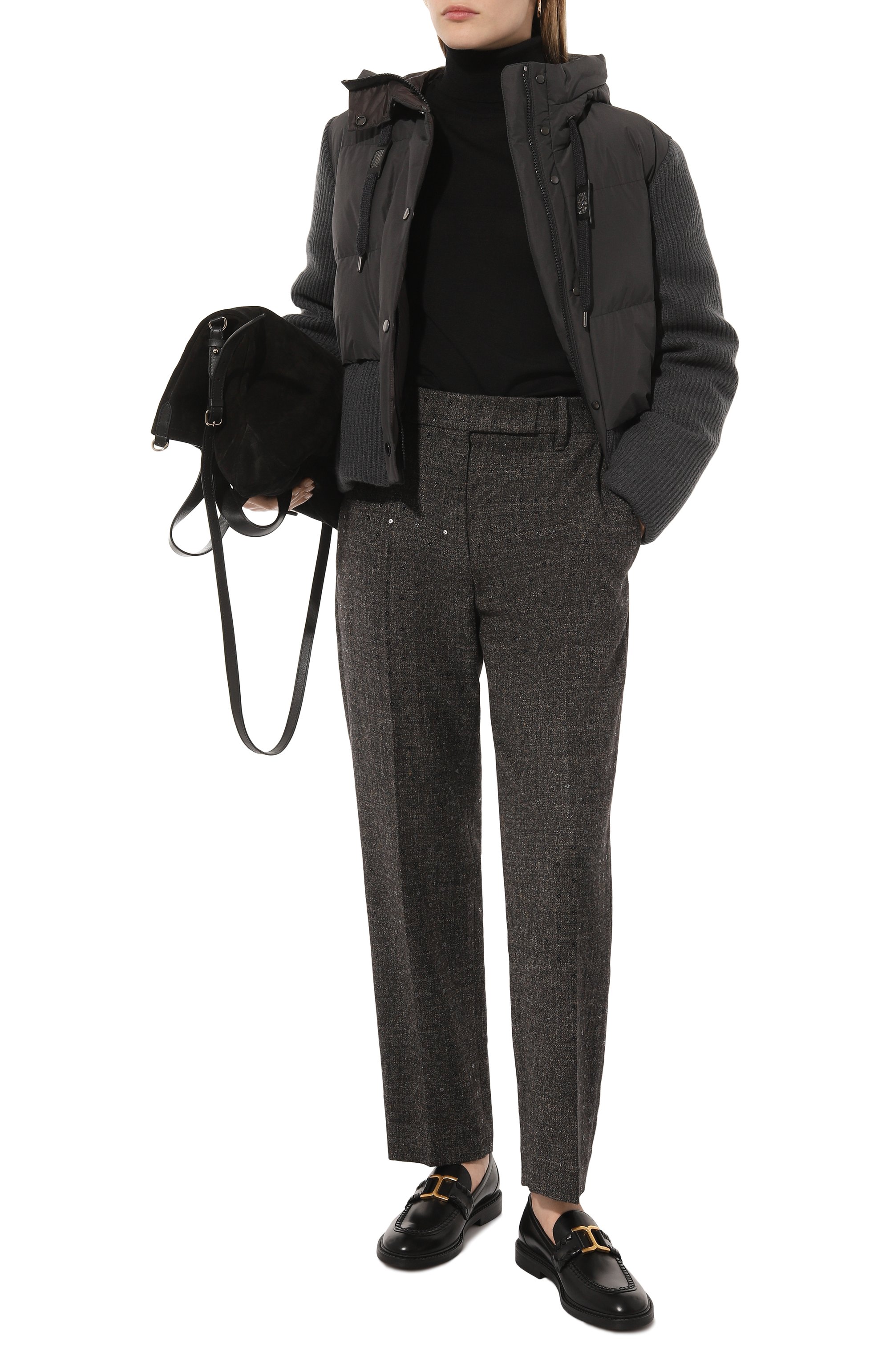 Брюки из шерсти и льна BRUNELLO CUCINELLI, арт. MD560P8488, фото 2