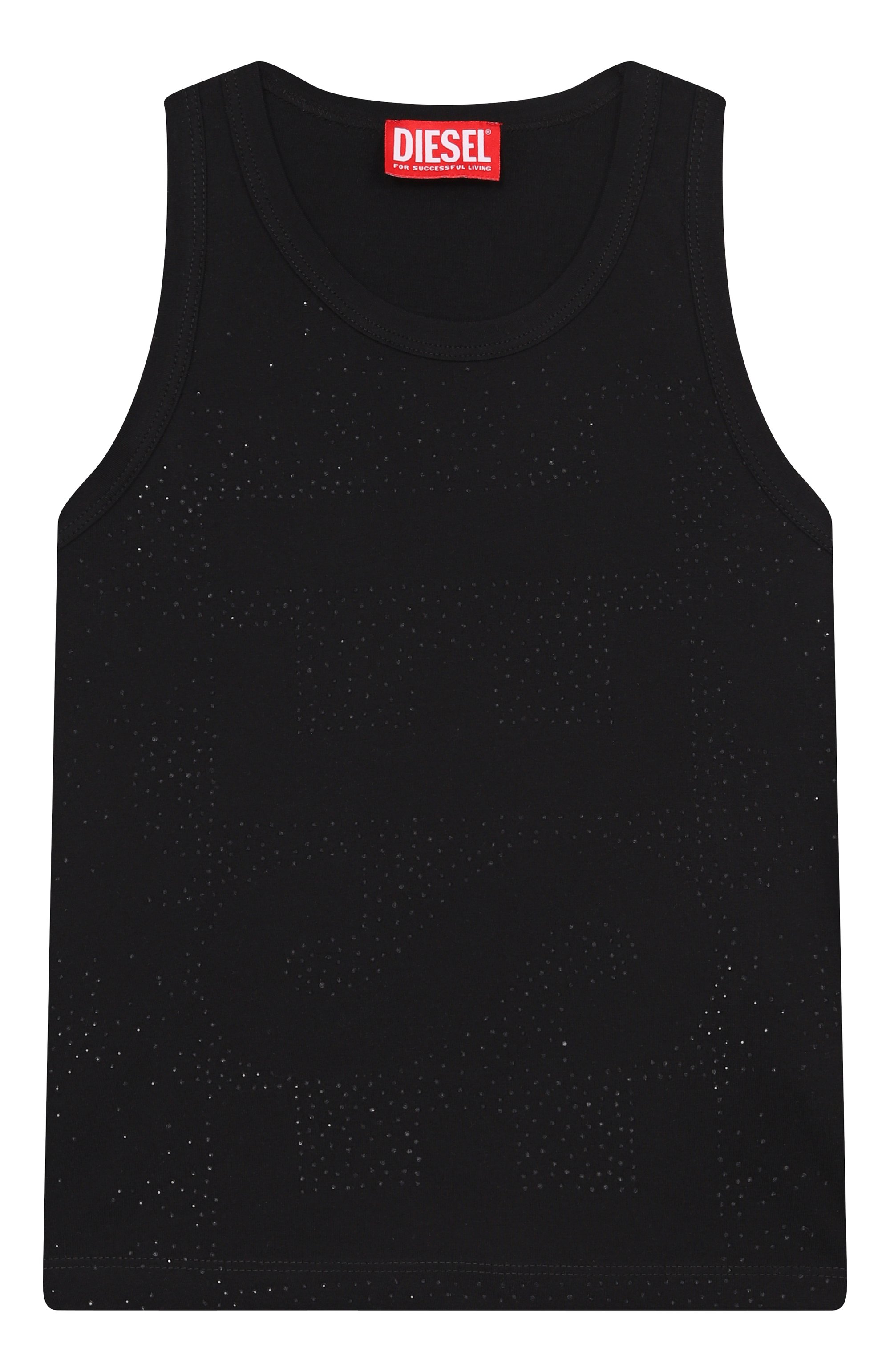 Хлопковая майка DIESEL черного цвета по цене 13300 руб., арт. J02600/KYA0B, фото 1 Хлопковая майка DIESEL, арт. J02600/KYA0B, фото 1