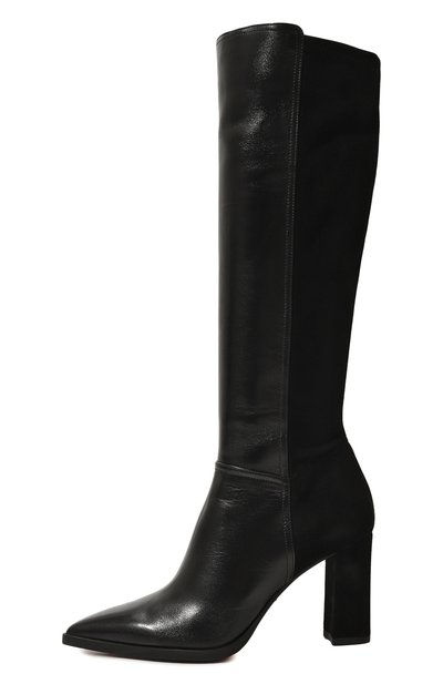 Кожаные сапоги SANTONI черного цвета по цене 132500 руб., арт. WSEG71187PC4THAH, фото 4 Кожаные сапоги SANTONI, арт. WSEG71187PC4THAH, фото 4