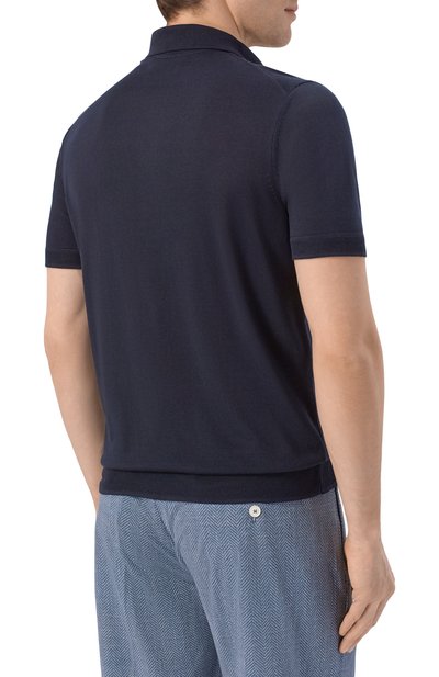 Шелковое поло BOSS CAMEL темно-синего цвета по цене 52950 руб., арт. 50560503, фото 4 Шелковое поло BOSS CAMEL, арт. 50560503, фото 4