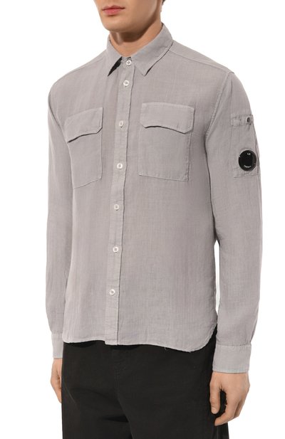 Льняная рубашка C.P. COMPANY, арт. 16CMSH301A005415G, фото 3