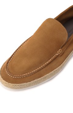 Мужские замшевые лоферы CORNELIANI светло-коричневого цвета, арт. 25TM56-2520918 | Фото 7 (Нос: Не проставлено; Материал внешний: Натуральная кожа, Замша; Материал внутренний: Натуральная кожа; Стили: Кэжуэл)