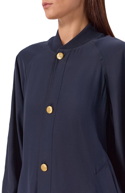 Шелковый бомбер FRAME DENIM темно-синего цвета по цене 105500 руб., арт. WF25WJA007, фото 5 Шелковый бомбер FRAME DENIM, арт. WF25WJA007, фото 5