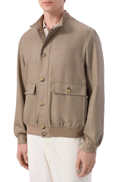 Бомбер из шерсти и шелка ANDREA CAMPAGNA, арт. 832248/AC/0025003, фото 3