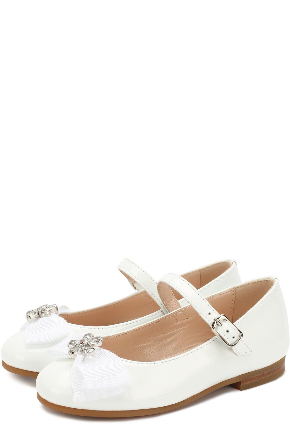 Лаковые туфли с бантом и кристаллами IL GUFO, арт. G362/PATENT/23-26, фото 1