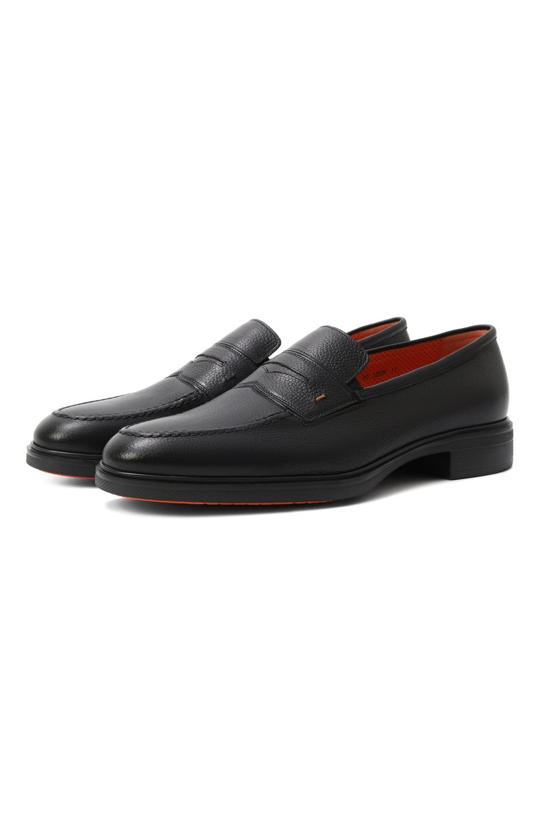 Кожаные пенни-лоферы easy on SANTONI, арт. MGEG18964NEAXPGL, фото 1