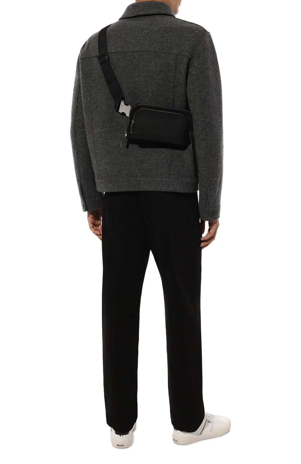 Мужская черная поясная сумка new crosstown BOSS купить в