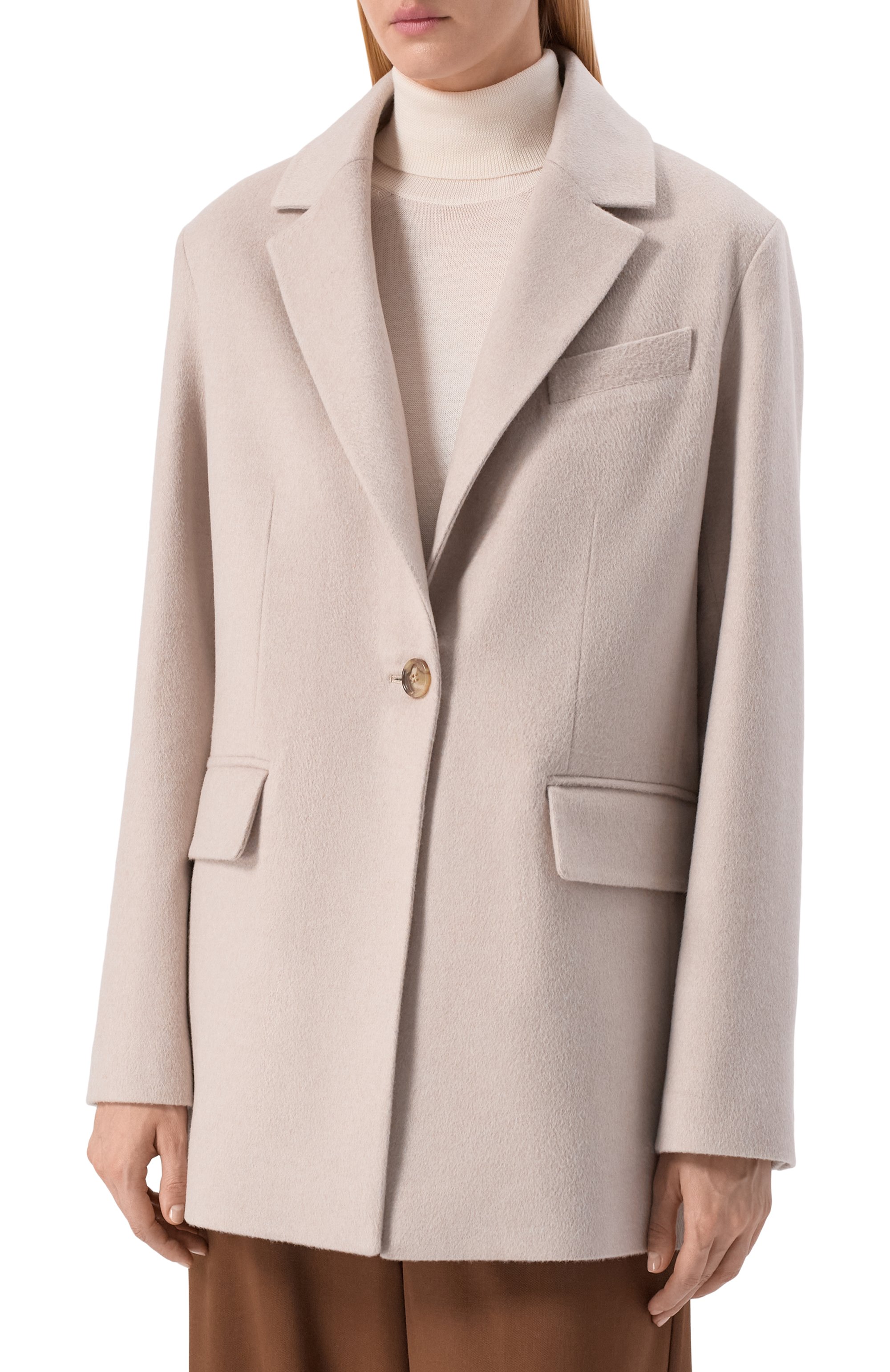 Кашемировое полупальто с отделкой из соболя MVST, арт. M25.1MW.C004/LC1588, фото 6