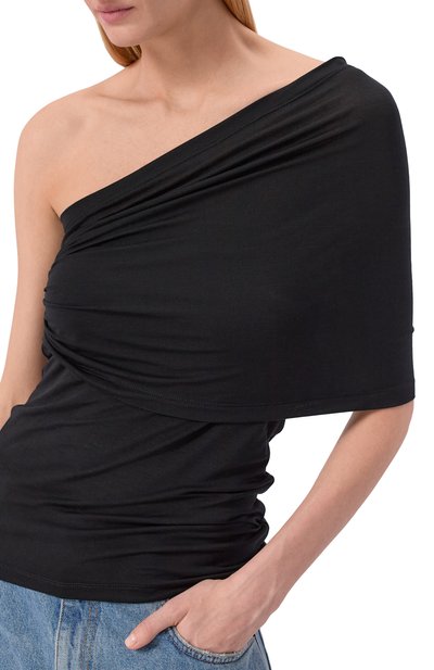 Топ из лиоцелла HELMUT LANG черного цвета по цене 30750 руб., арт. P06HW508, фото 5 Топ из лиоцелла HELMUT LANG, арт. P06HW508, фото 5
