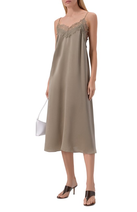 Шелковое платье Iro WM33BAILAR Хаки  WM33BAILAR Фото 2