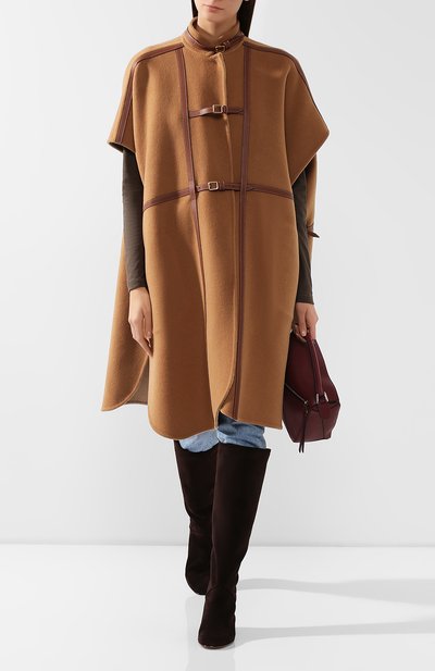 Шерстяное пончо BURBERRY бежевого цвета по цене 246500 руб., арт. 8017521, фото 2 Шерстяное пончо BURBERRY, арт. 8017521, фото 2