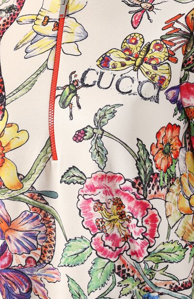 Мини-платье свободного кроя с принтом GUCCI разноцветного цвета по цене 111000 руб., арт. 526535/X9W33, фото 5 Мини-платье свободного кроя с принтом GUCCI, арт. 526535/X9W33, фото 5