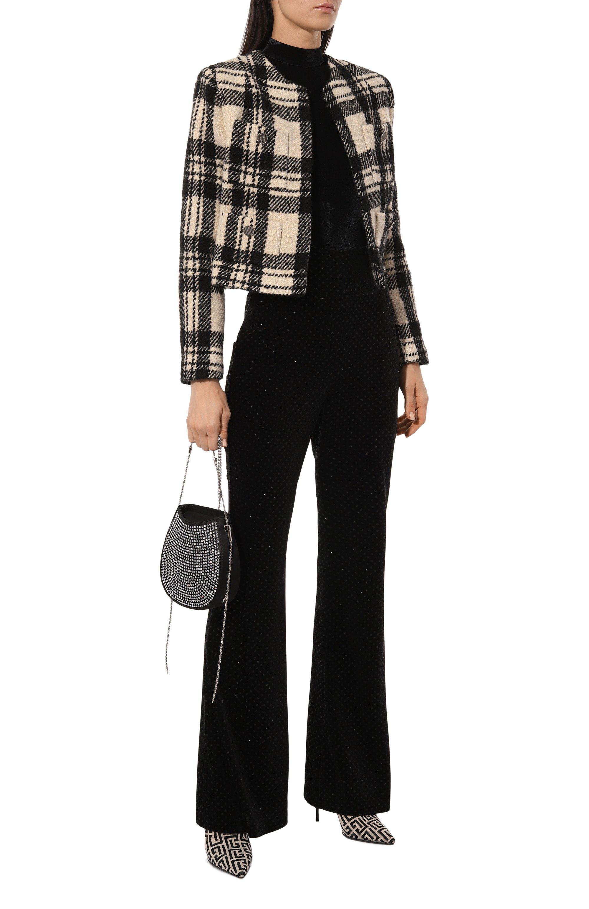 Текстильные ботильоны skye BALMAIN, арт. CN1TA680/TMGK, фото 2