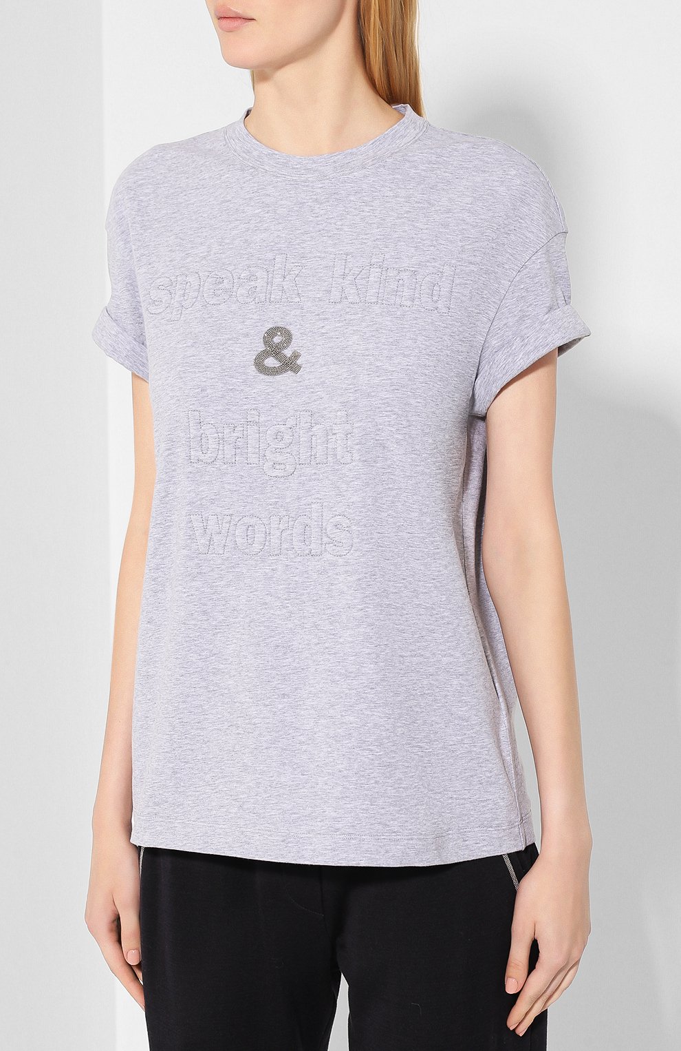 Хлопковая футболка BRUNELLO CUCINELLI, арт. M0T18BG400, фото 3