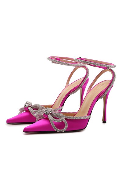 Текстильные туфли double bow 110 MACH & MACH, арт. R21-2101 SILK SATIN, фото 1