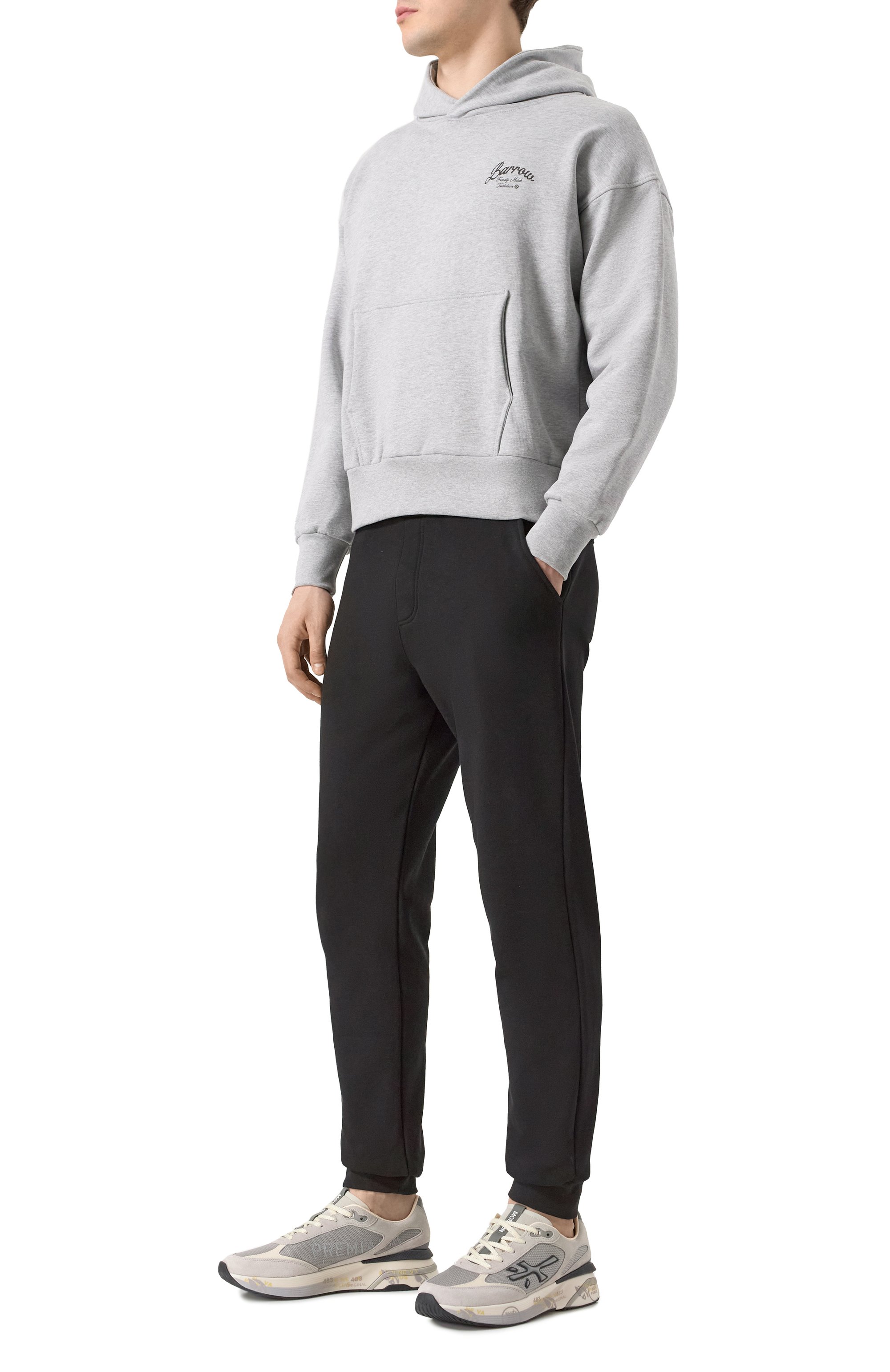 Комбинированные кроссовки moerun PREMIATA серого цвета по цене 33600 руб., арт. M0ERUN/VAR 7304, фото 2 Комбинированные кроссовки moerun PREMIATA, арт. M0ERUN/VAR 7304, фото 2