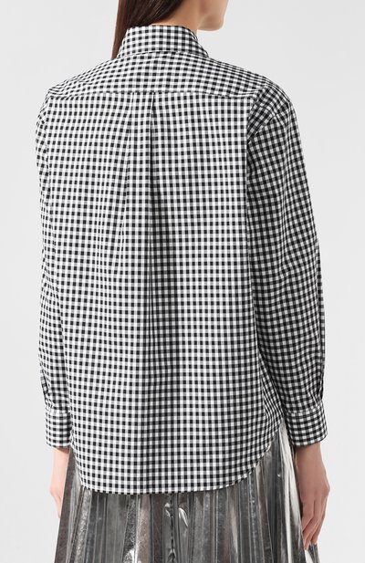 Хлопковая рубашка BURBERRY черно-белого цвета по цене 69950 руб., арт. 4548964, фото 4 Хлопковая рубашка BURBERRY, арт. 4548964, фото 4