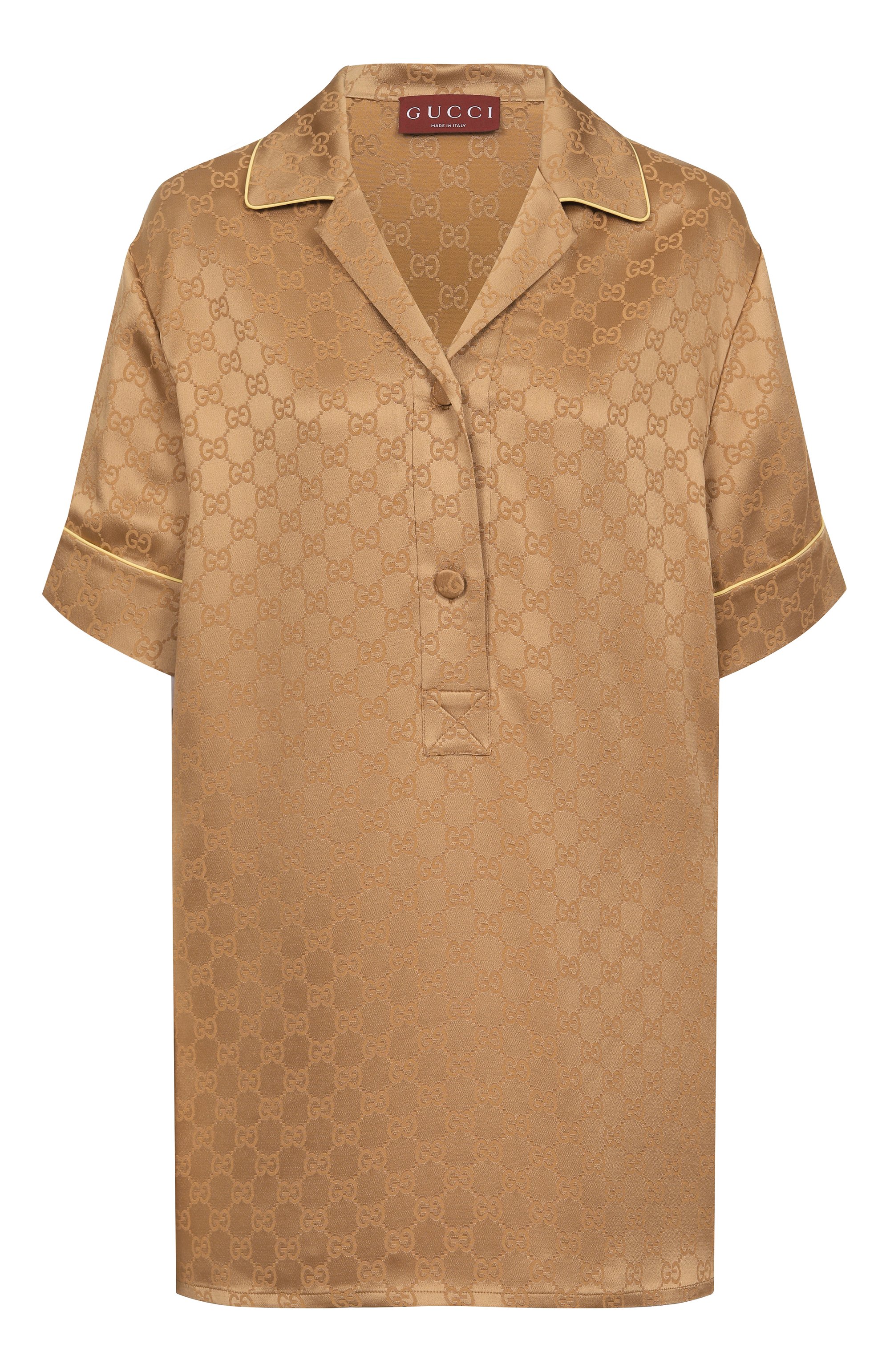 Поло GUCCI бежевого цвета по цене 194500 руб., арт. 814927/ZAQKJ, фото 1 Поло GUCCI, арт. 814927/ZAQKJ, фото 1