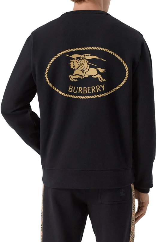 Хлопковый свитшот Burberry 8111026 Чёрный  8111026 Фото 4