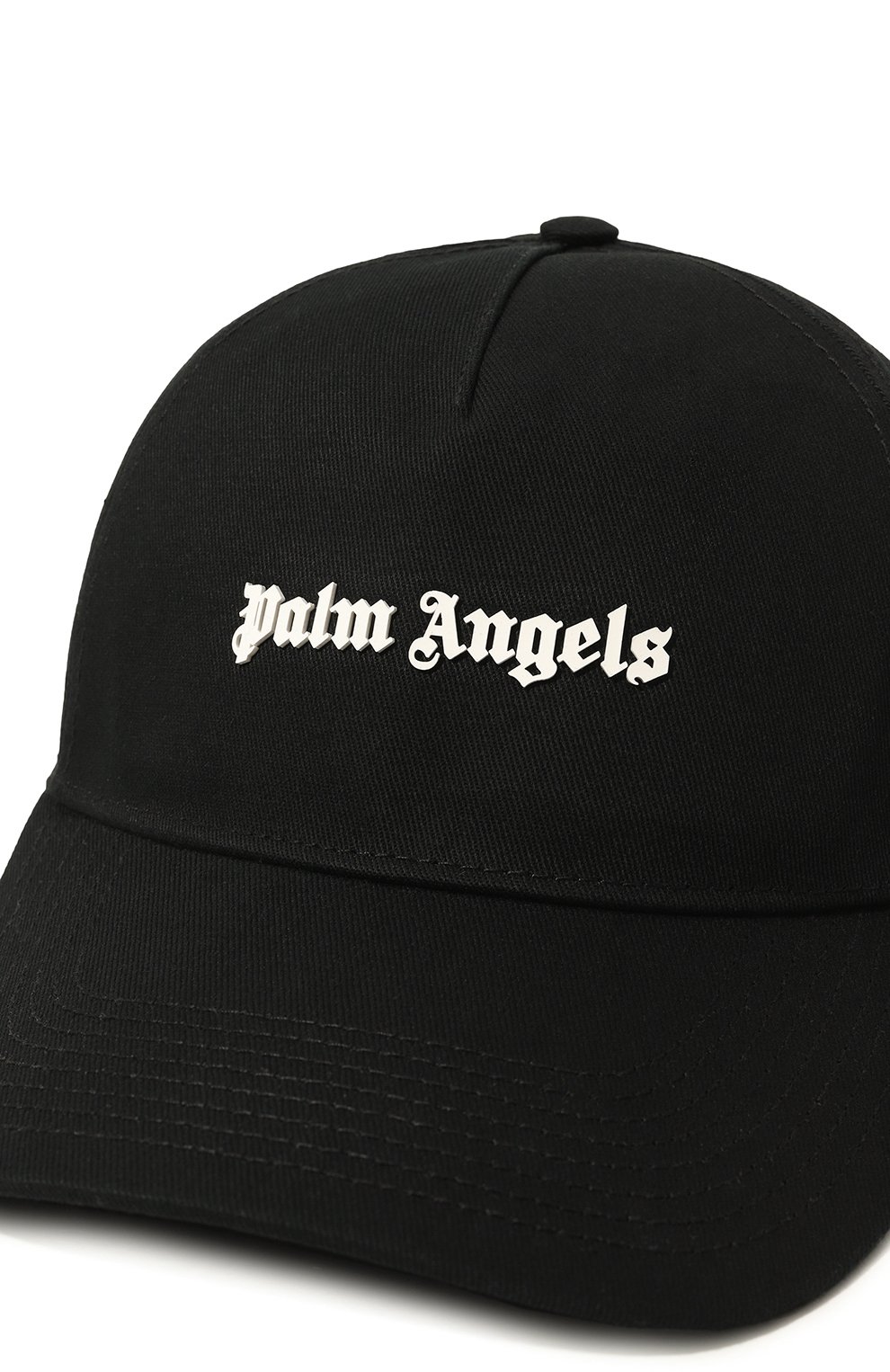 Хлопковая бейсболка PALM ANGELS черного цвета по цене 19400 руб., арт. PMLB095C99FAB001, фото 3 Хлопковая бейсболка PALM ANGELS, арт. PMLB095C99FAB001, фото 3