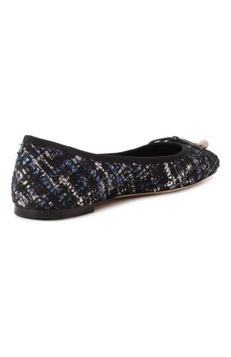 Женские текстильные балетки elme JIMMY CHOO разноцветного цвета, арт. ELME FLAT/MTD | Фото 5 (Материал внешний: Текстиль; Каблук высота: Низкий; Подошва: Плоская; Материал внутренний: Натуральная кожа)