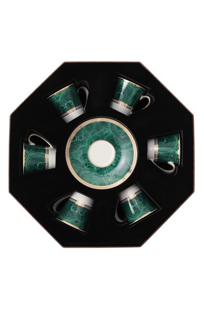 Набор из шести чайных чашек с блюдцами malachite STEFANO RICCI, арт. 0TT002/MLCH02/6
