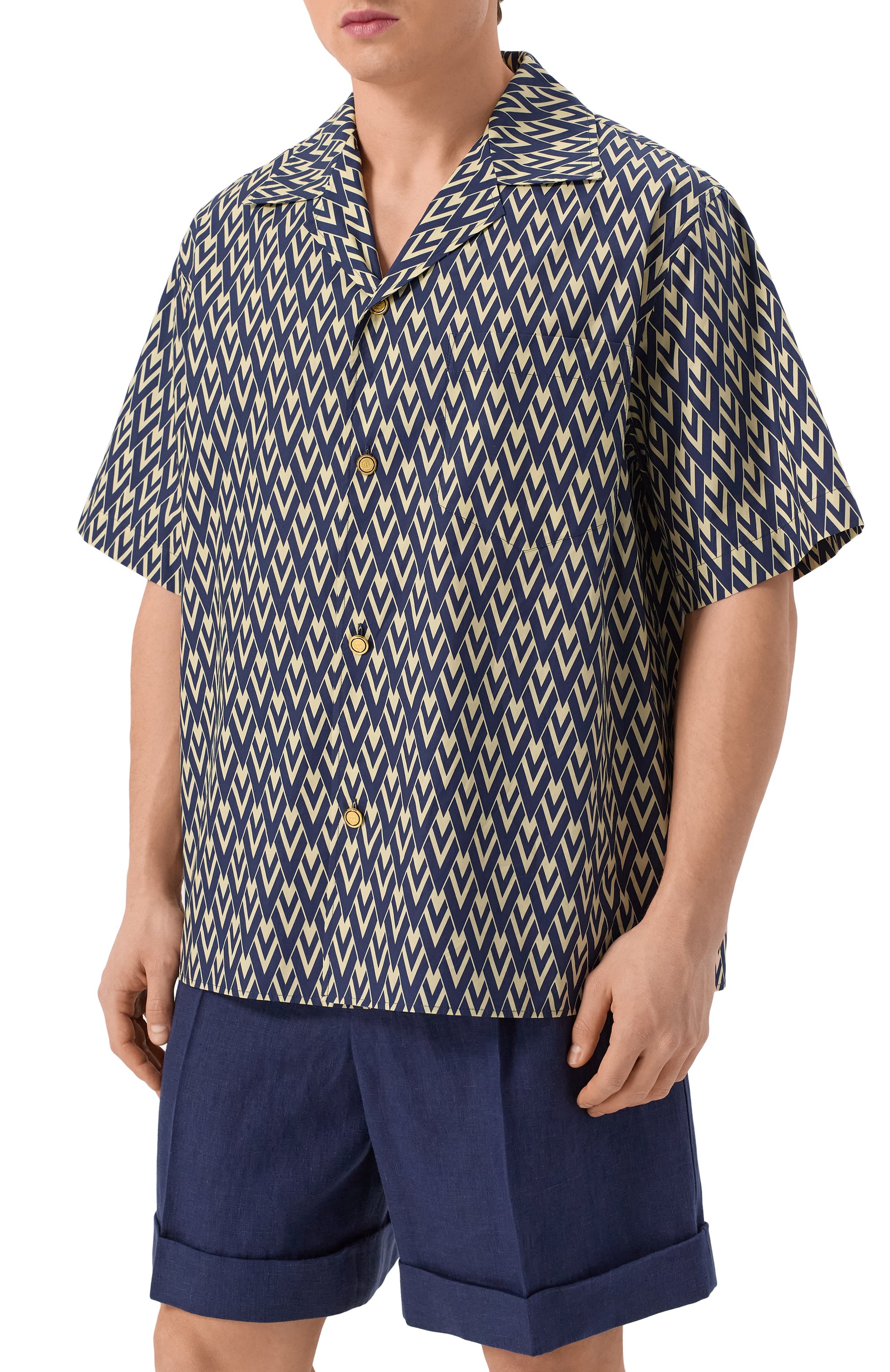 Хлопковая рубашка VALENTINO, арт. 6V3AA111AS0, фото 3