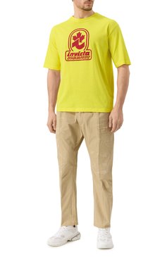 Мужская хлопковая футболка DSQUARED2 желтого цвета, арт. S74GD1393/S22507 | Фото 2 (Длина (для топов): Стандартные; Материал сплава: Проставлено; Рукава: Короткие; Драгоценные камни: Проставлено; Принт: С принтом; Стили: Кэжуэл; Материал внешний: Хлопок; Кросс-КТ: Джерси; Мужское Кросс-�КТ: Футболка-одежда)
