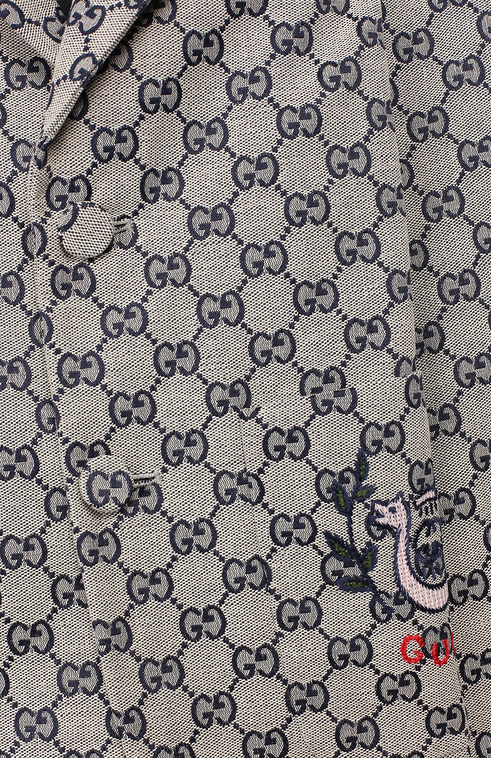 Хлопковый пиджак GUCCI, арт. 574013/XWAGF, фото 3