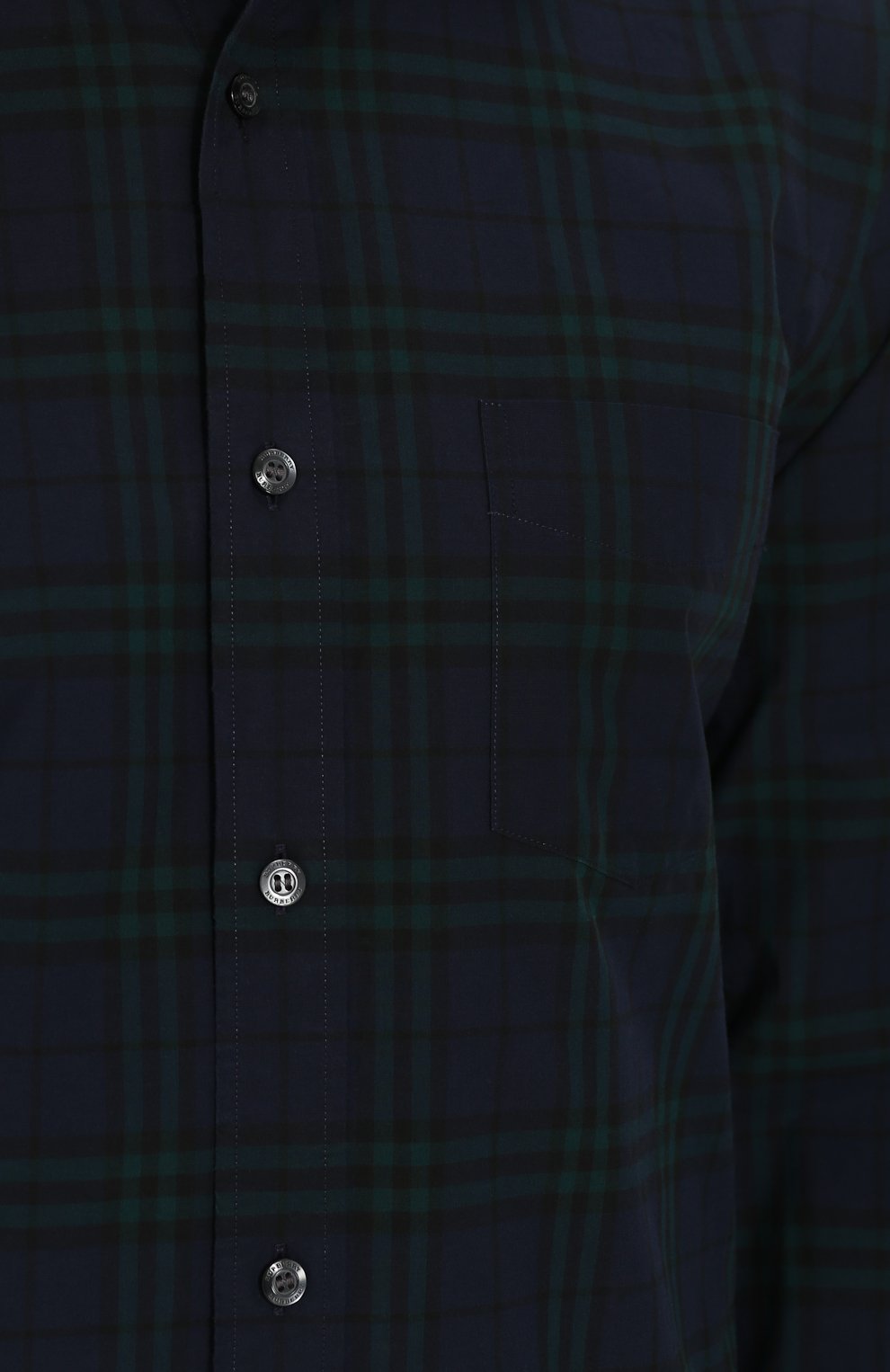 Хлопковая рубашка в клетку BURBERRY, арт. 4066393, фото 5