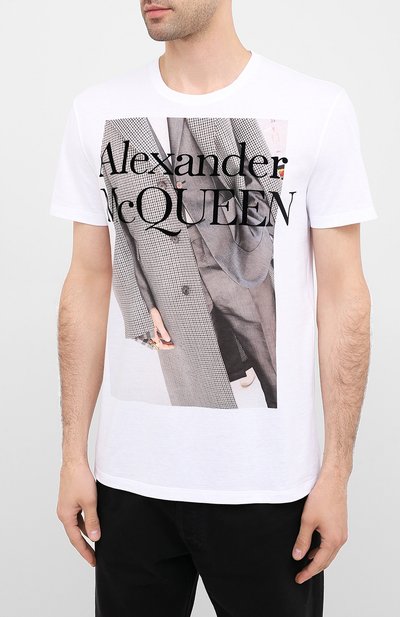 Хлопковая футболка ALEXANDER MCQUEEN, арт. 624171/QPZ61, фото 3