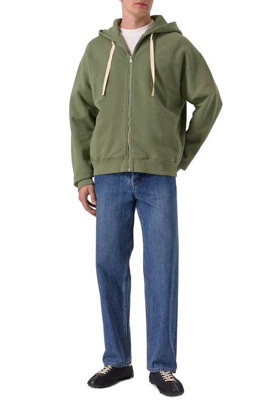 Хлопковая толстовка Jil Sander J47HG0106/J20295 Зелёный  J47HG0106/J20295 Фото 2