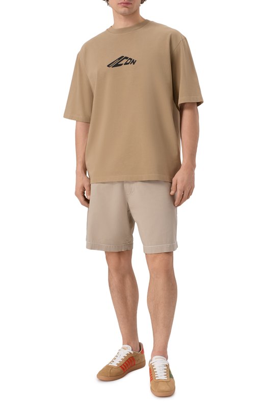 Хлопковые шорты Dsquared2 S74MU0956/S35175 Бежевый  S74MU0956/S35175 Фото 2