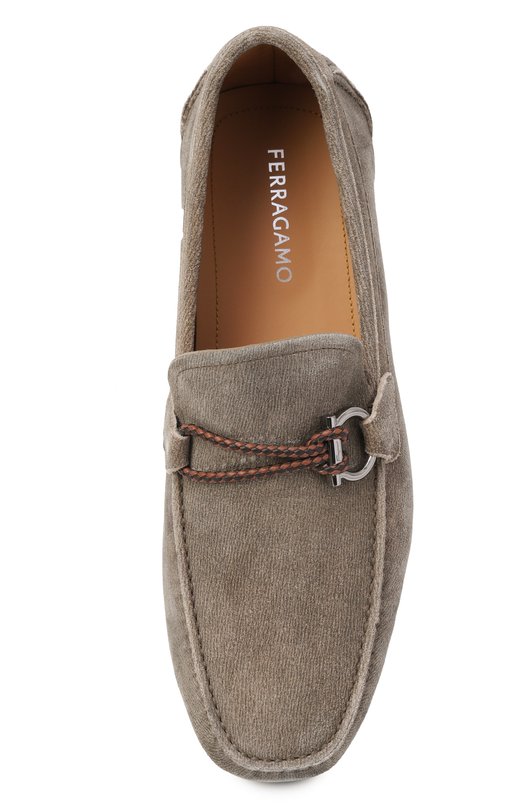 Замшевые мокасины Gancini Ferragamo 02B796/789 Бежевый  02B796/789 Фото 5