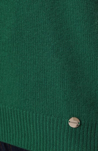 Кашемировый пуловер OLOLOL зеленого цвета по цене 54000 руб., арт. OLKN014/500/W23, фото 5 Кашемировый пуловер OLOLOL, арт. OLKN014/500/W23, фото 5