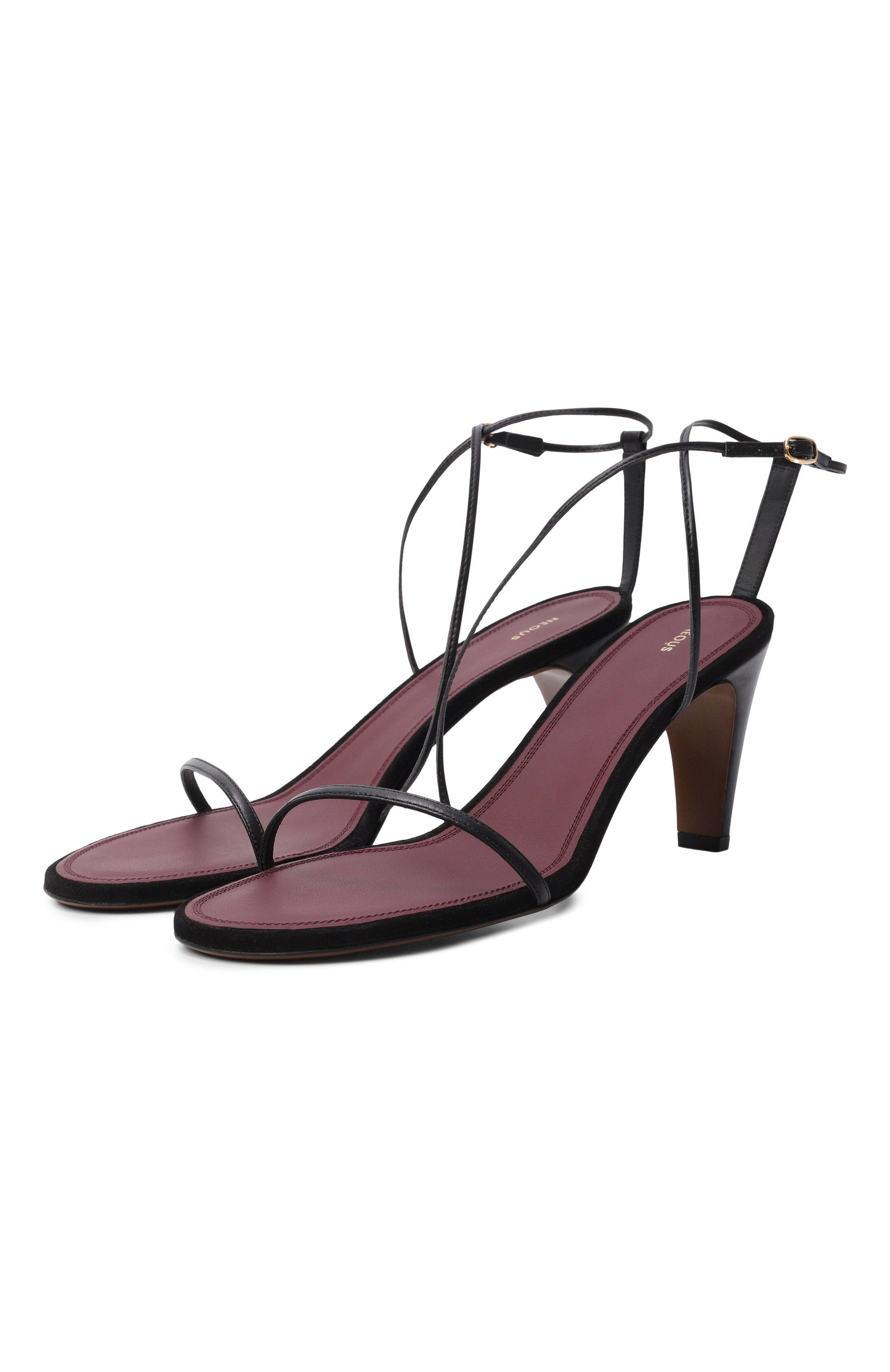 Кожаные босоножки chamu 80 NEOUS черного цвета по цене 82700 руб., арт. 00520N01/LEATHER, фото 1 Кожаные босоножки chamu 80 NEOUS, арт. 00520N01/LEATHER, фото 1