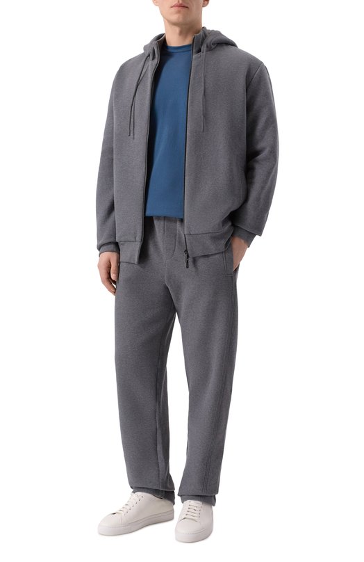 Хлопковый кардиган Zimmerli 1364-43708 Серый  1364-43708 Фото 2