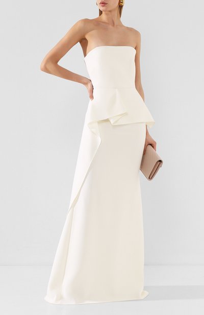 Платье-макси ROLAND MOURET белого цвета по цене 221500 руб., арт. EW20/S0977/F4044, фото 2 Платье-макси ROLAND MOURET, арт. EW20/S0977/F4044, фото 2